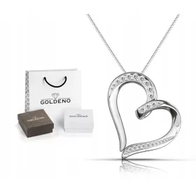  ASTA Argento. collana, pendente CUORE + catena