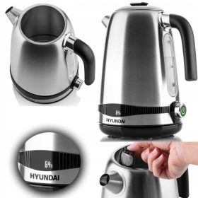    Bollitore elettrico Hyundai VK770 2200 W 1,7 l argento/grigio