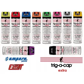   Vernice geodetica Ampere rossa, blu, arancione, rosa, verde, gialla 500 ml
