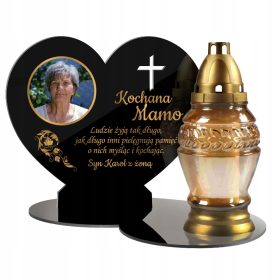  Base con dedica candela lapide lapide FOTO