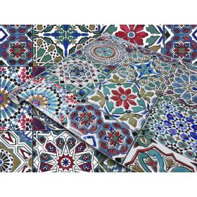    DecoMeister Piastrelle marocchine per mobili impiallacciate 67,5 x 150 cm