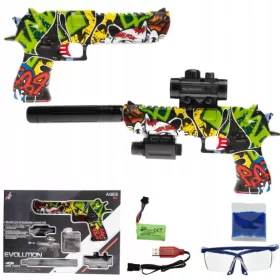    SAFE pistola fucile automatico GEL BALLS + Adesivo per libri, fumetti Sklep_lolki