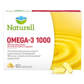Omega-3 1000 Naturell, Integratore Alimentare da 60 Capsule